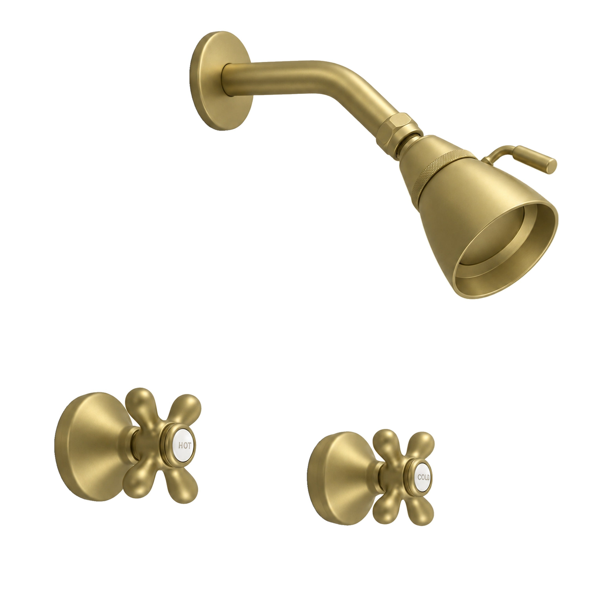 Sacramento In-Wall Shower Set P0846 in Raw Brass
