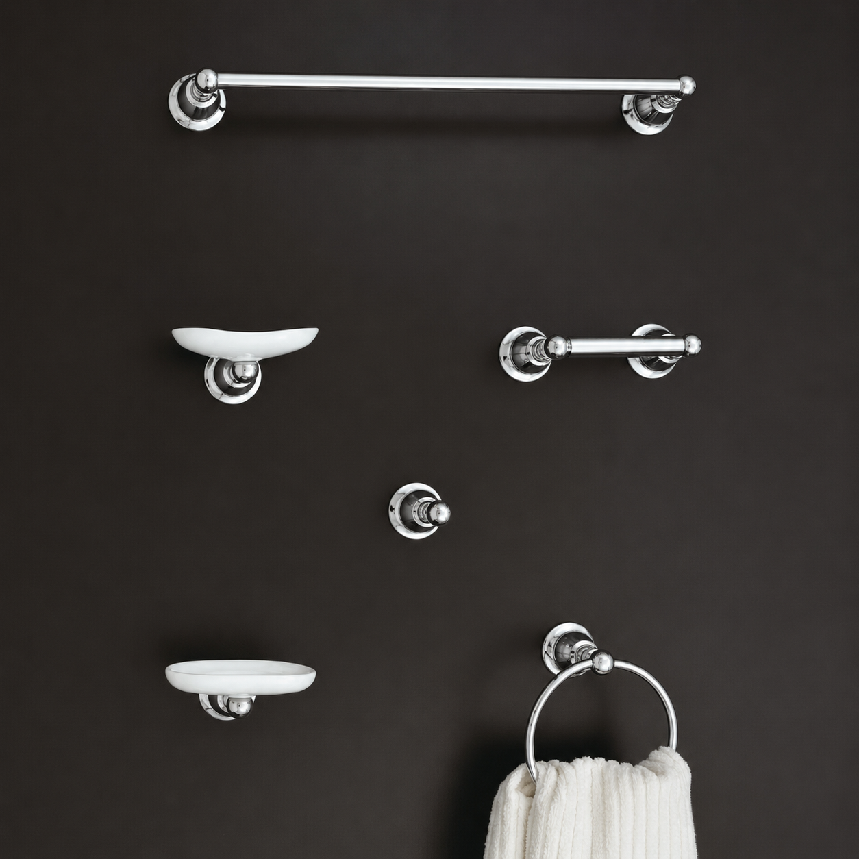 Rio Grande Traditional Wall Mount 18" Towel Bar, Solid Brass and Escutcheons P0861 | Strom Living - Bathroom Accessories