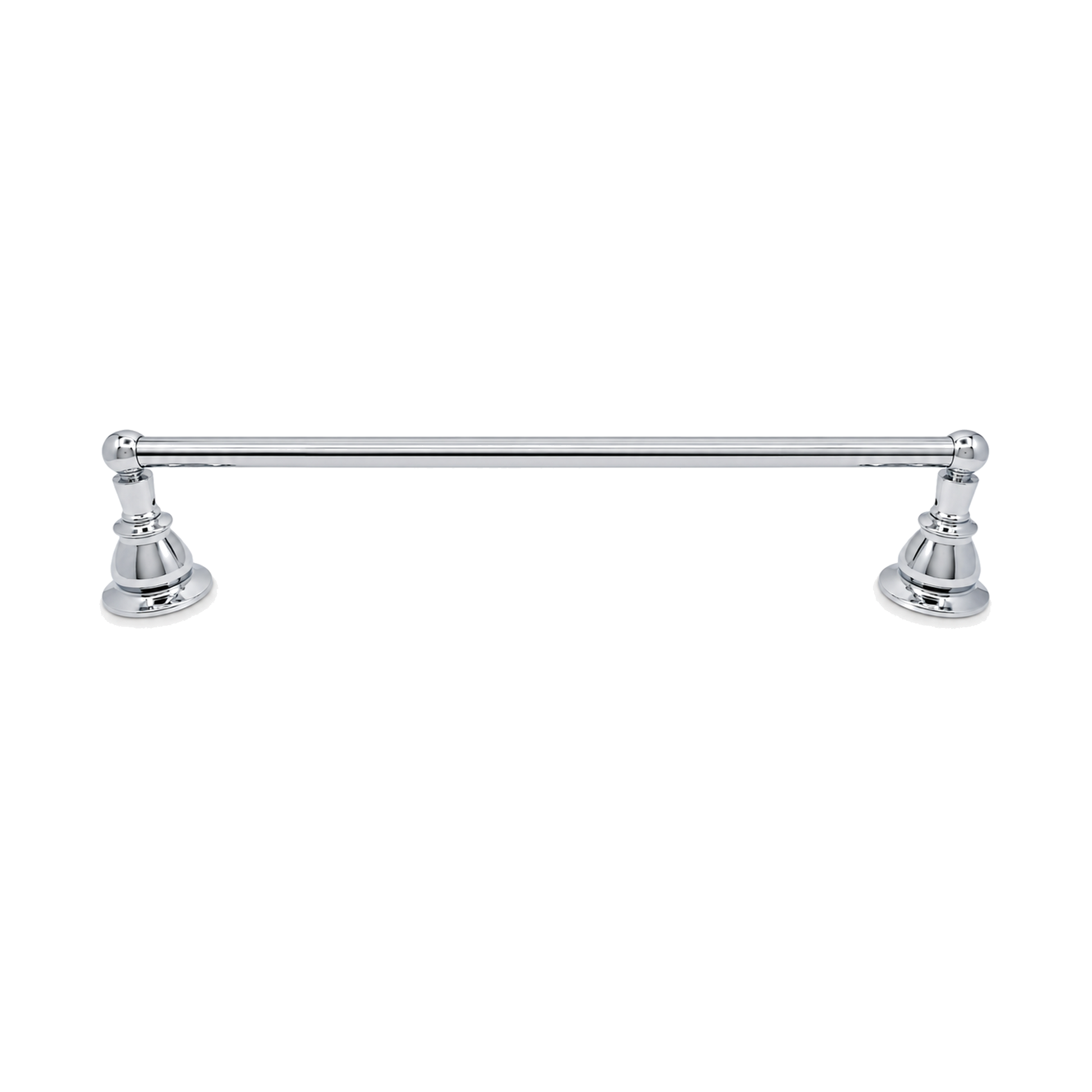 Rio Grande Traditional Wall Mount 18" Towel Bar, Solid Brass and Escutcheons P0861 | Strom Living Chrome 18" - Bathroom Accessories