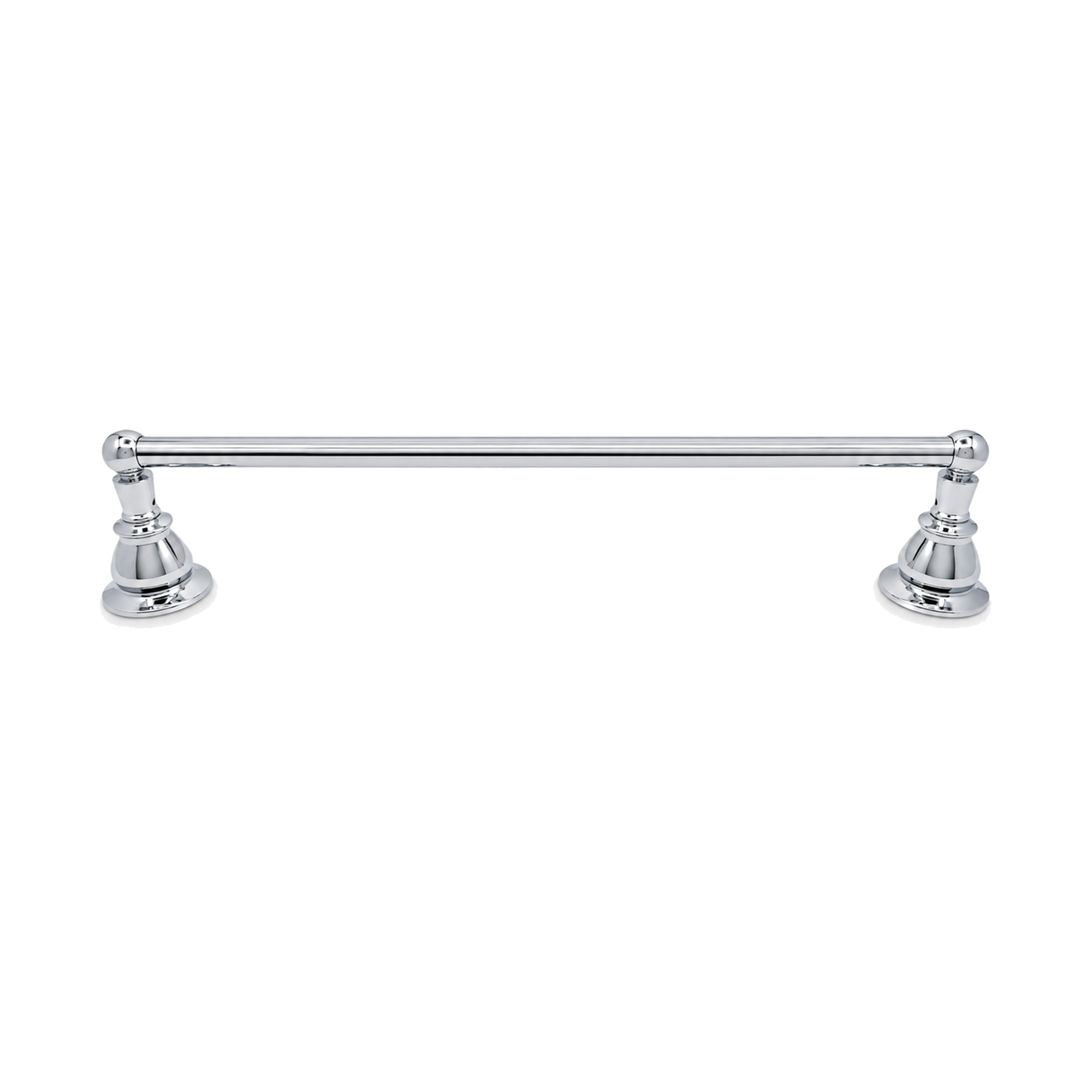 Rio Grande Traditional Wall Mount 18" Towel Bar, Solid Brass and Escutcheons P0861 | Strom Living Chrome 18" - Bathroom Accessories