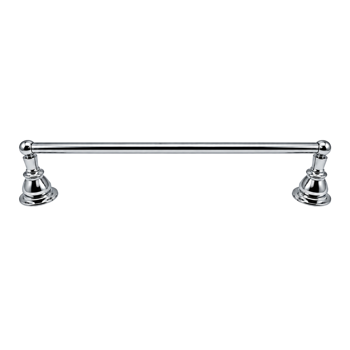 Rio Grande Traditional Wall Mount 18" Towel Bar, Solid Brass and Escutcheons P0861 in Chrome