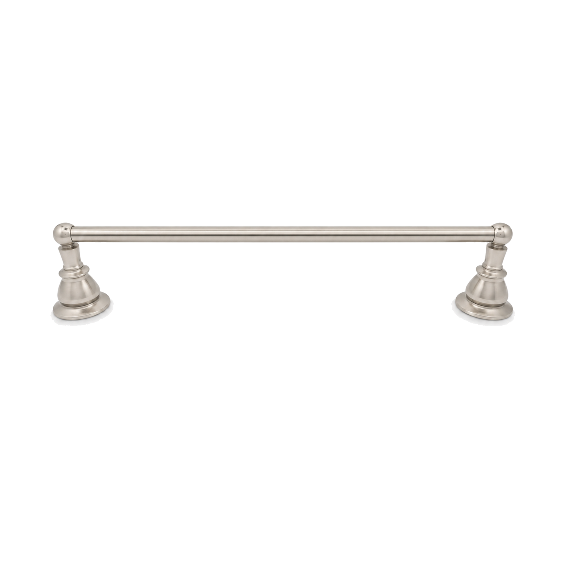 Rio Grande Traditional Wall Mount 18" Towel Bar, Solid Brass and Escutcheons P0861 | Strom Living Matte Nickel 18" - Bathroom Accessories