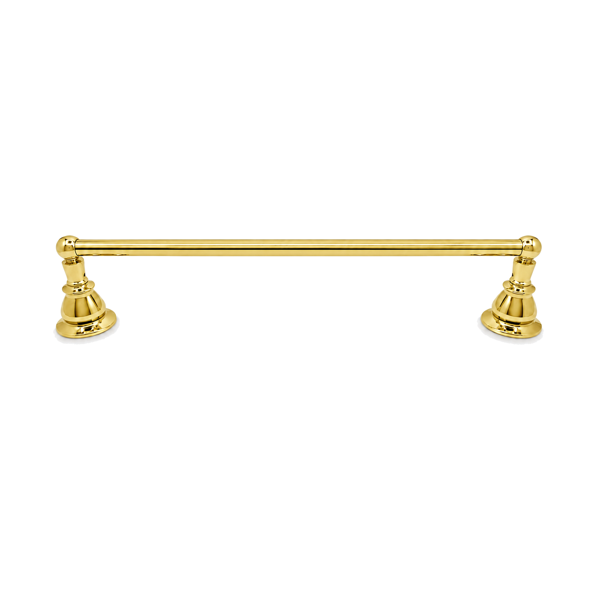 Rio Grande Traditional Wall Mount 18" Towel Bar, Solid Brass and Escutcheons P0861 | Strom Living Polished Brass 18" - Bathroom Accessories