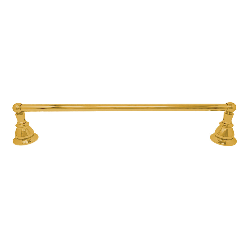 Strom Living Rio Grande Traditional Wall Mount 18" Towel Bar with High Quality Solid Brass and Escutcheons