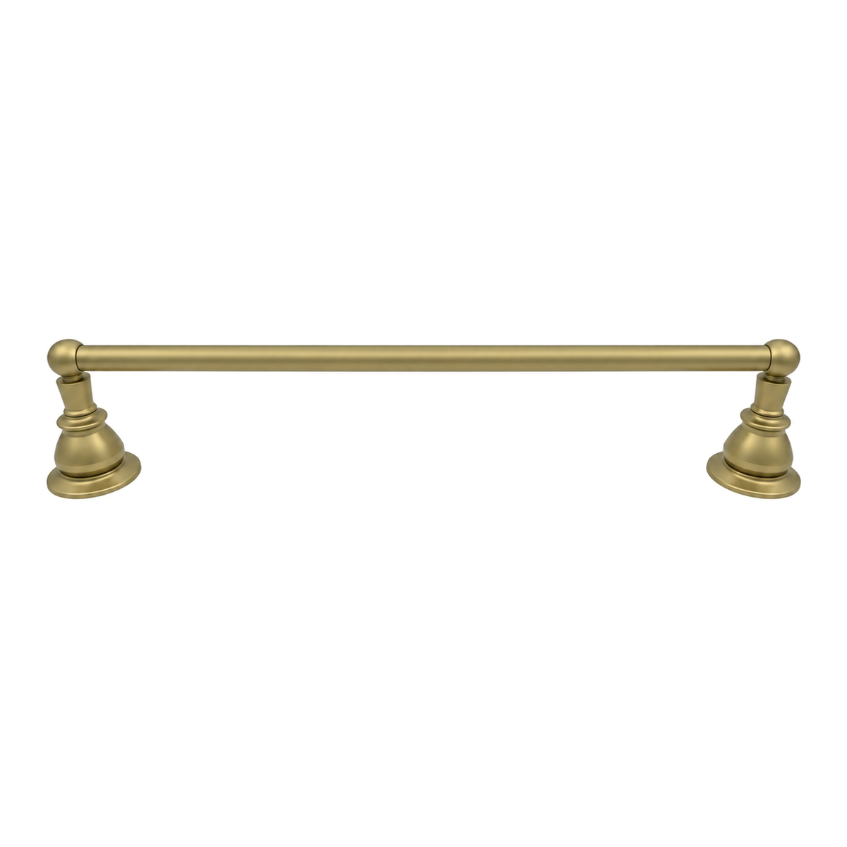 Rio Grande Traditional Wall Mount 18" Towel Bar, Solid Brass and Escutcheons P0861 in Raw Brass