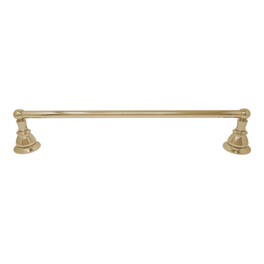 Strom Living Rio Grande Traditional Wall Mount 18" Towel Bar with High Quality Solid Brass and Escutcheons