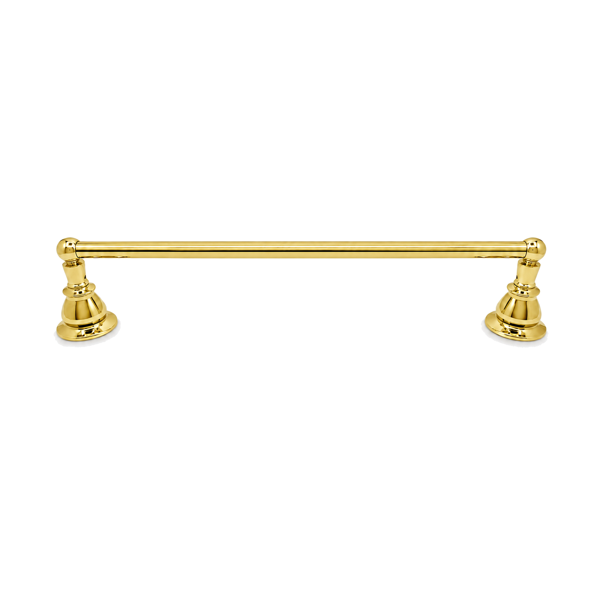 Rio Grande Traditional Wall Mount 18" Towel Bar, Solid Brass and Escutcheons P0861 | Strom Living Supercoat Brass 18" - Bathroom Accessories