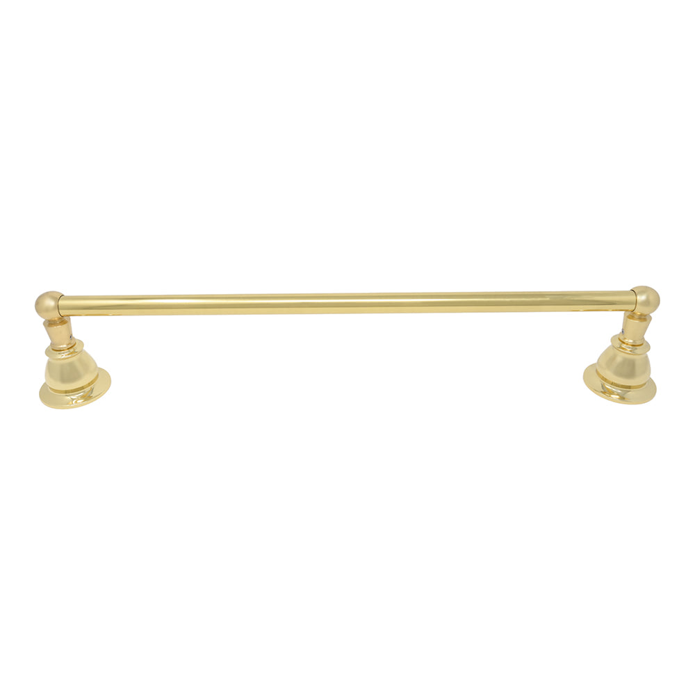 Strom Living Rio Grande Traditional Wall Mount 18" Towel Bar with High Quality Solid Brass and Escutcheons