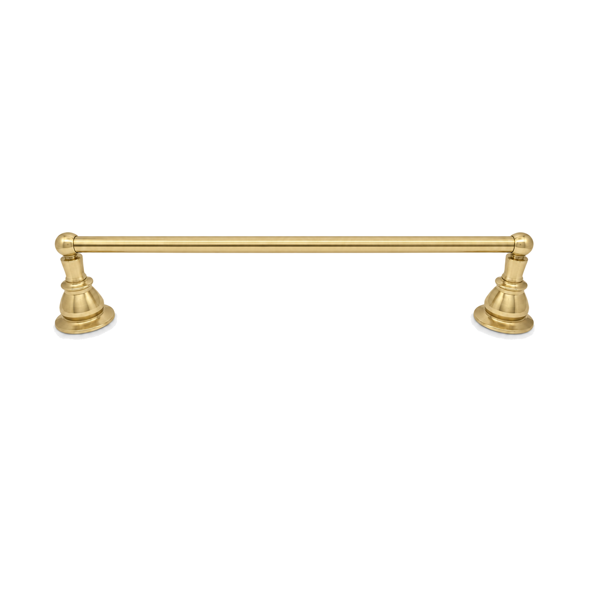 Rio Grande Traditional Wall Mount 18" Towel Bar, Solid Brass and Escutcheons P0861 | Strom Living Satin Brass 18" - Bathroom Accessories
