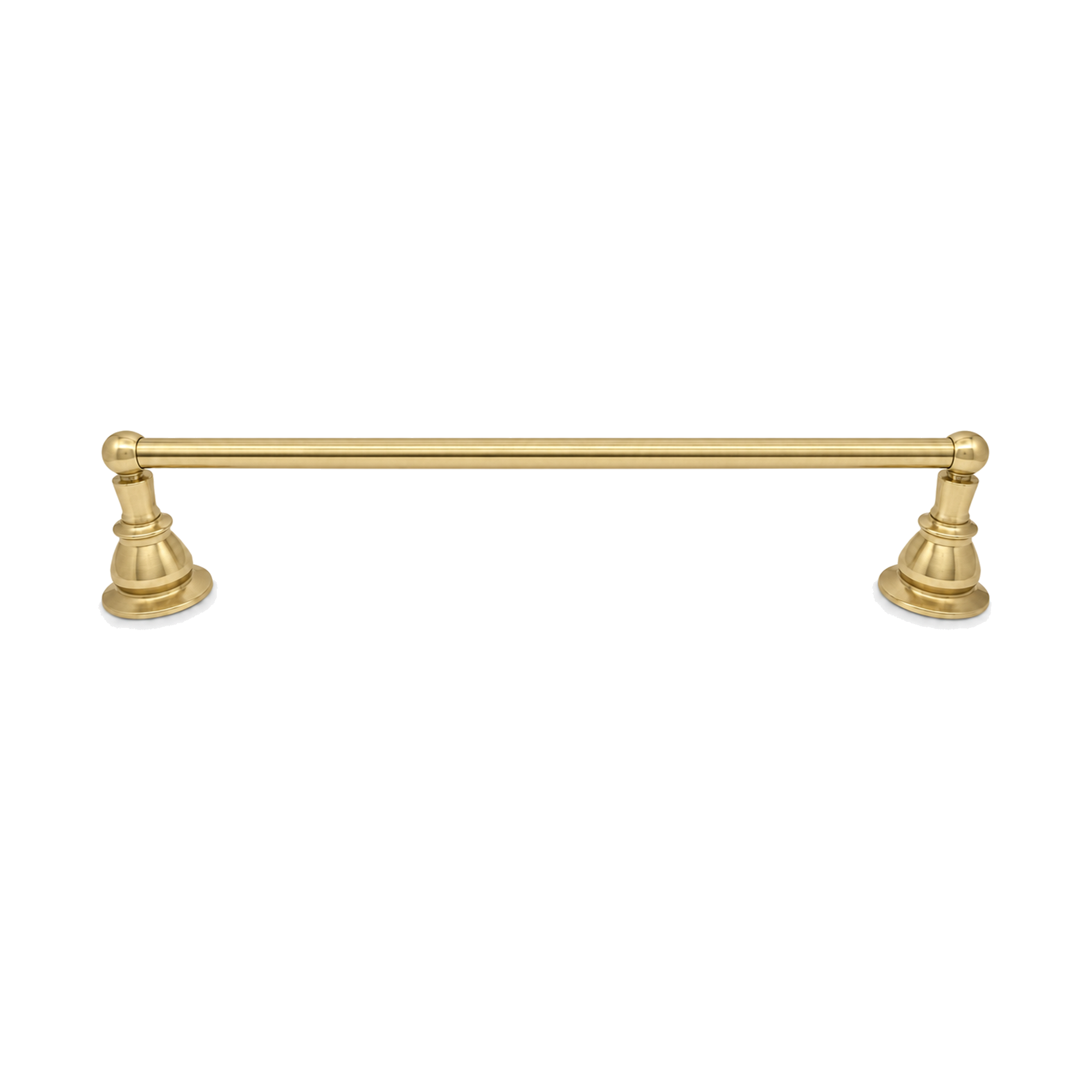 Rio Grande Traditional Wall Mount 18" Towel Bar, Solid Brass and Escutcheons P0861 | Strom Living Satin Brass 18" - Bathroom Accessories