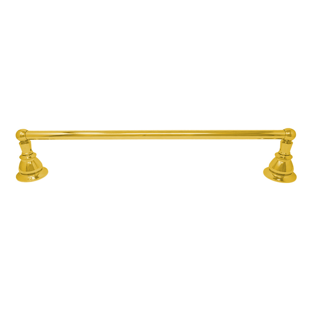 Strom Living Rio Grande Traditional Wall Mount 18" Towel Bar with High Quality Solid Brass and Escutcheons