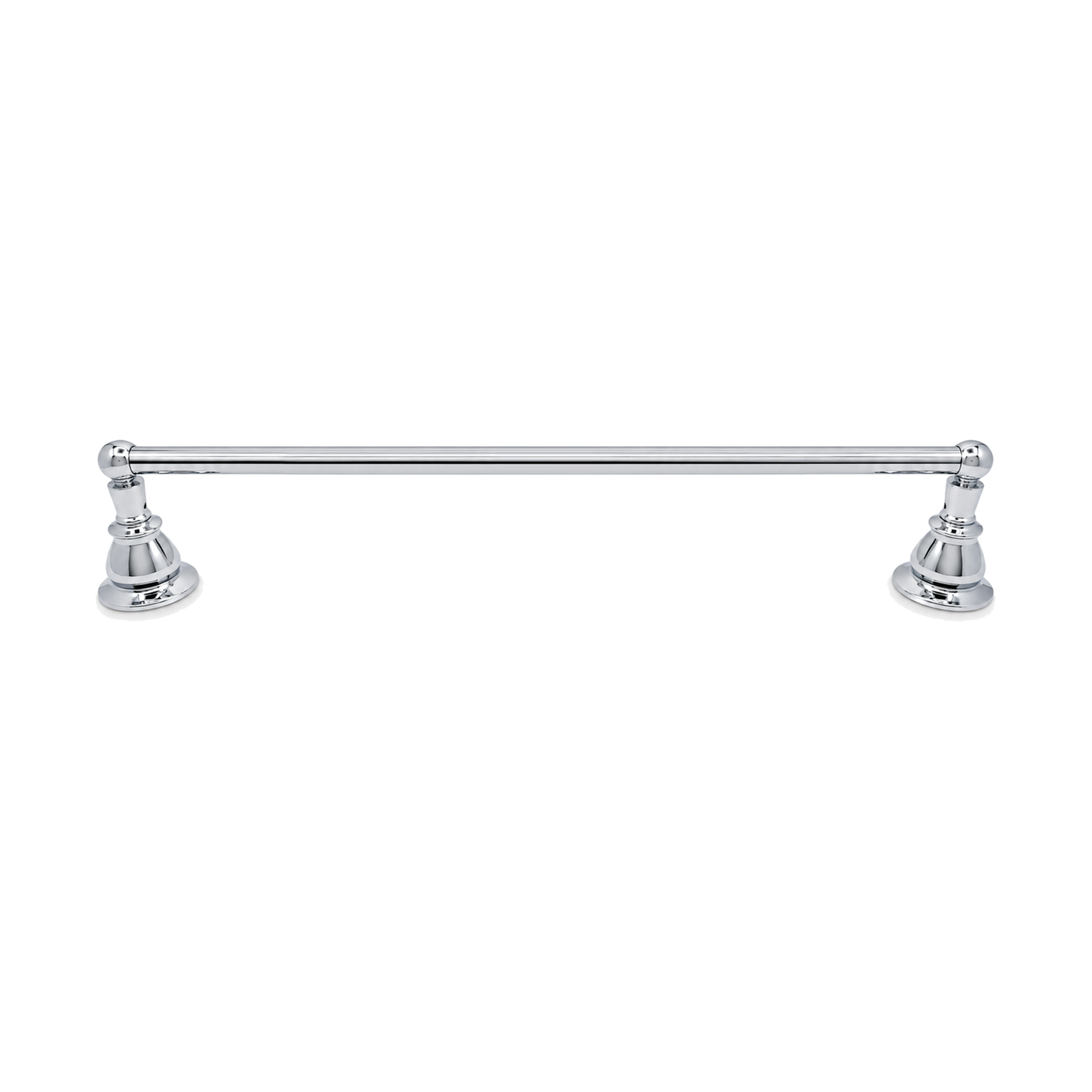Rio Grande Traditional Wall Mount 18" Towel Bar, Solid Brass and Escutcheons P0861 | Strom Living Chrome 24" - Bathroom Accessories