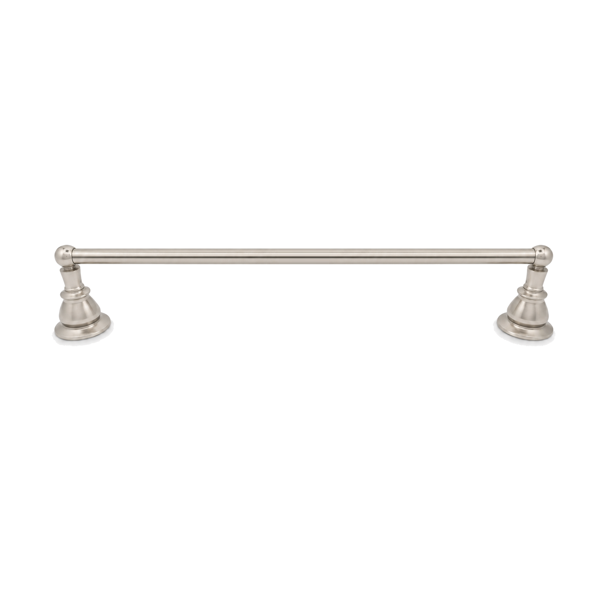 Rio Grande Traditional Wall Mount 18" Towel Bar, Solid Brass and Escutcheons P0861 | Strom Living Matte Nickel 24" - Bathroom Accessories