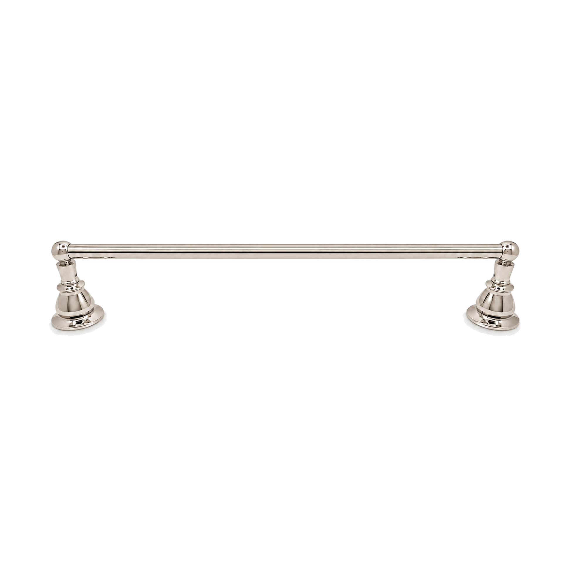 Rio Grande Traditional Wall Mount 18" Towel Bar, Solid Brass and Escutcheons P0861 | Strom Living Polished Nickel 24" - Bathroom Accessories