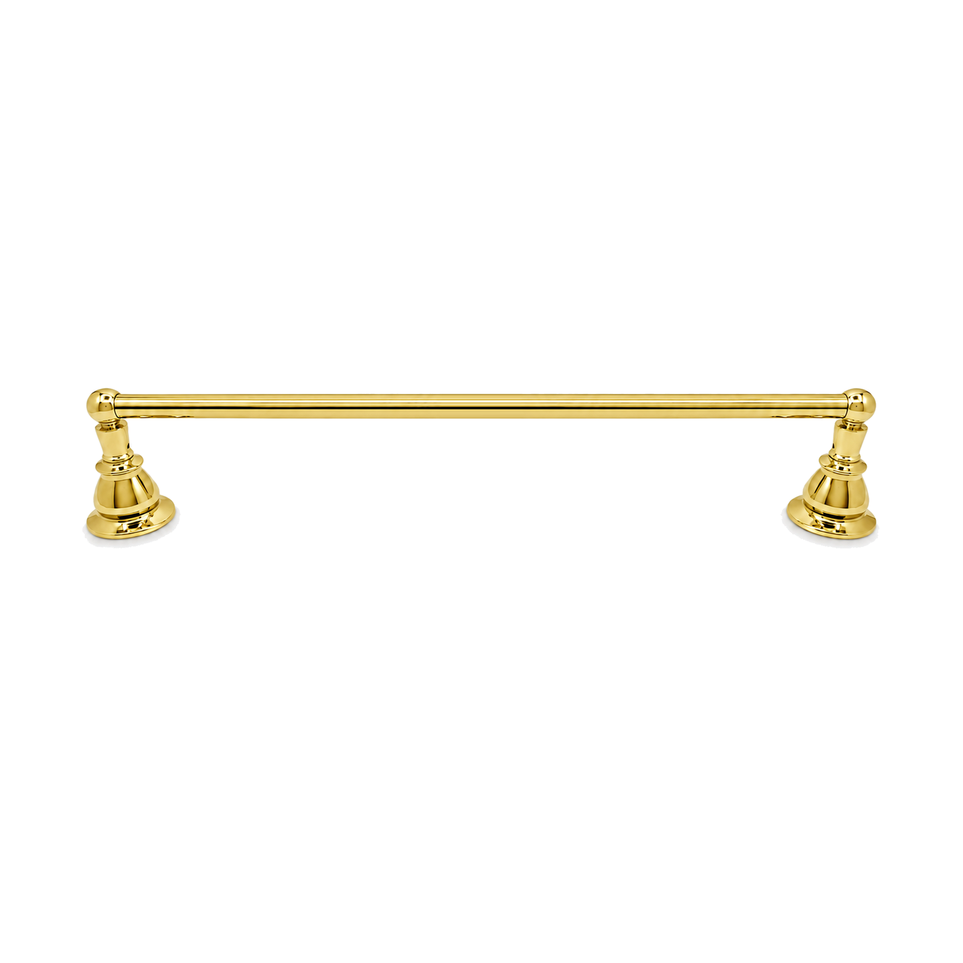 Rio Grande Traditional Wall Mount 18" Towel Bar, Solid Brass and Escutcheons P0861 | Strom Living Polished Brass 24" - Bathroom Accessories