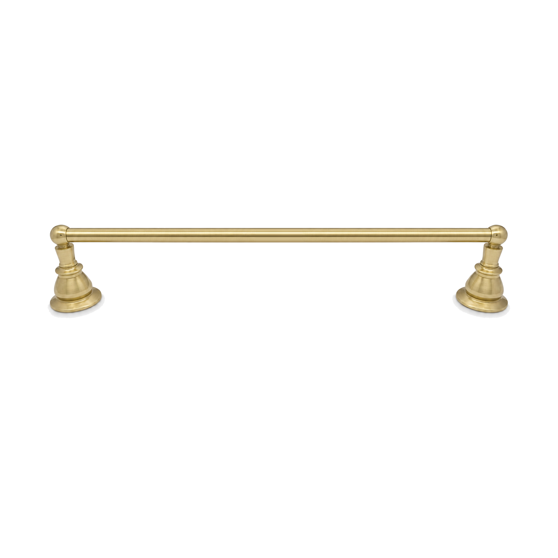 Rio Grande Traditional Wall Mount 18" Towel Bar, Solid Brass and Escutcheons P0861 | Strom Living Raw Brass 24" - Bathroom Accessories