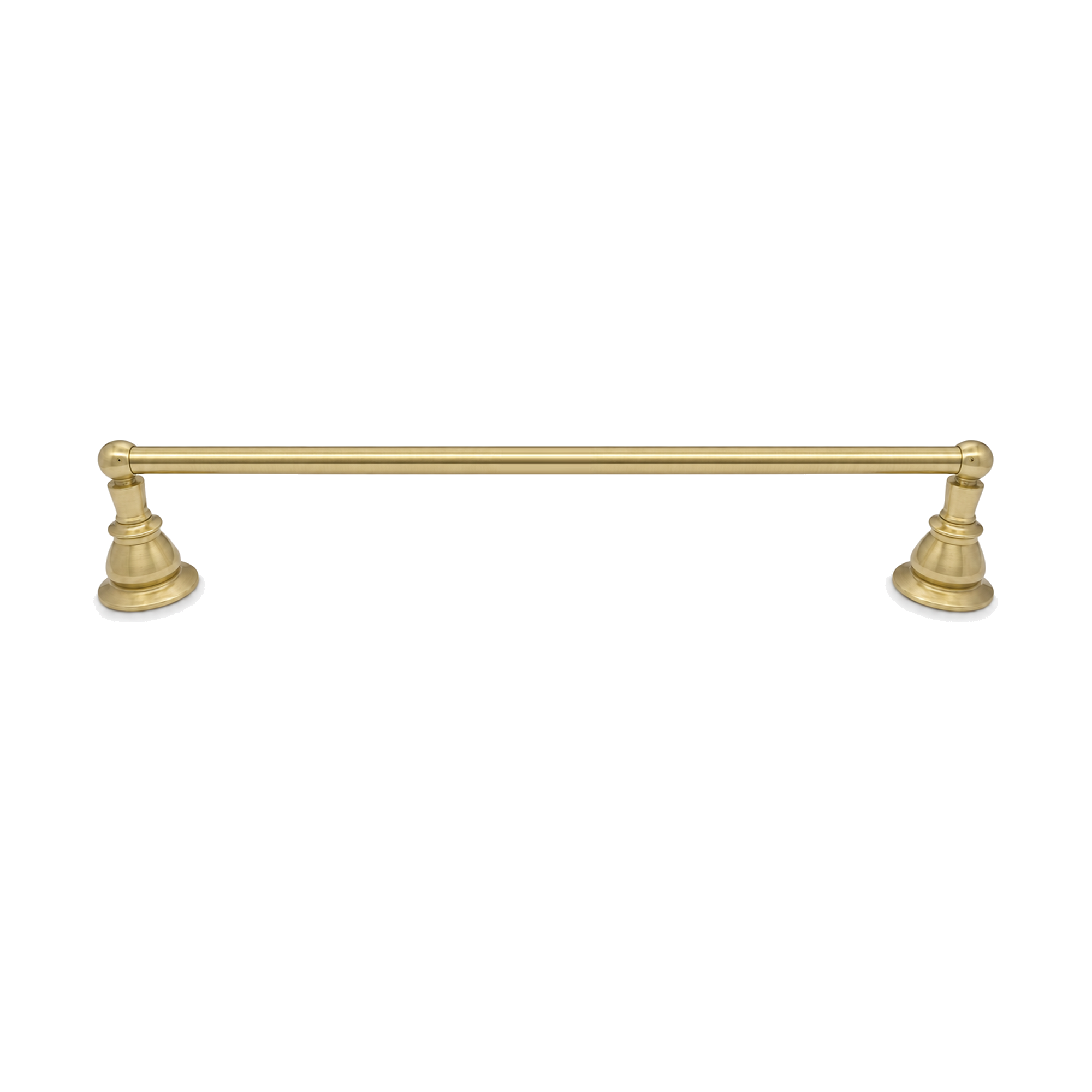 Rio Grande Traditional Wall Mount 18" Towel Bar, Solid Brass and Escutcheons P0861 | Strom Living Raw Brass 24" - Bathroom Accessories