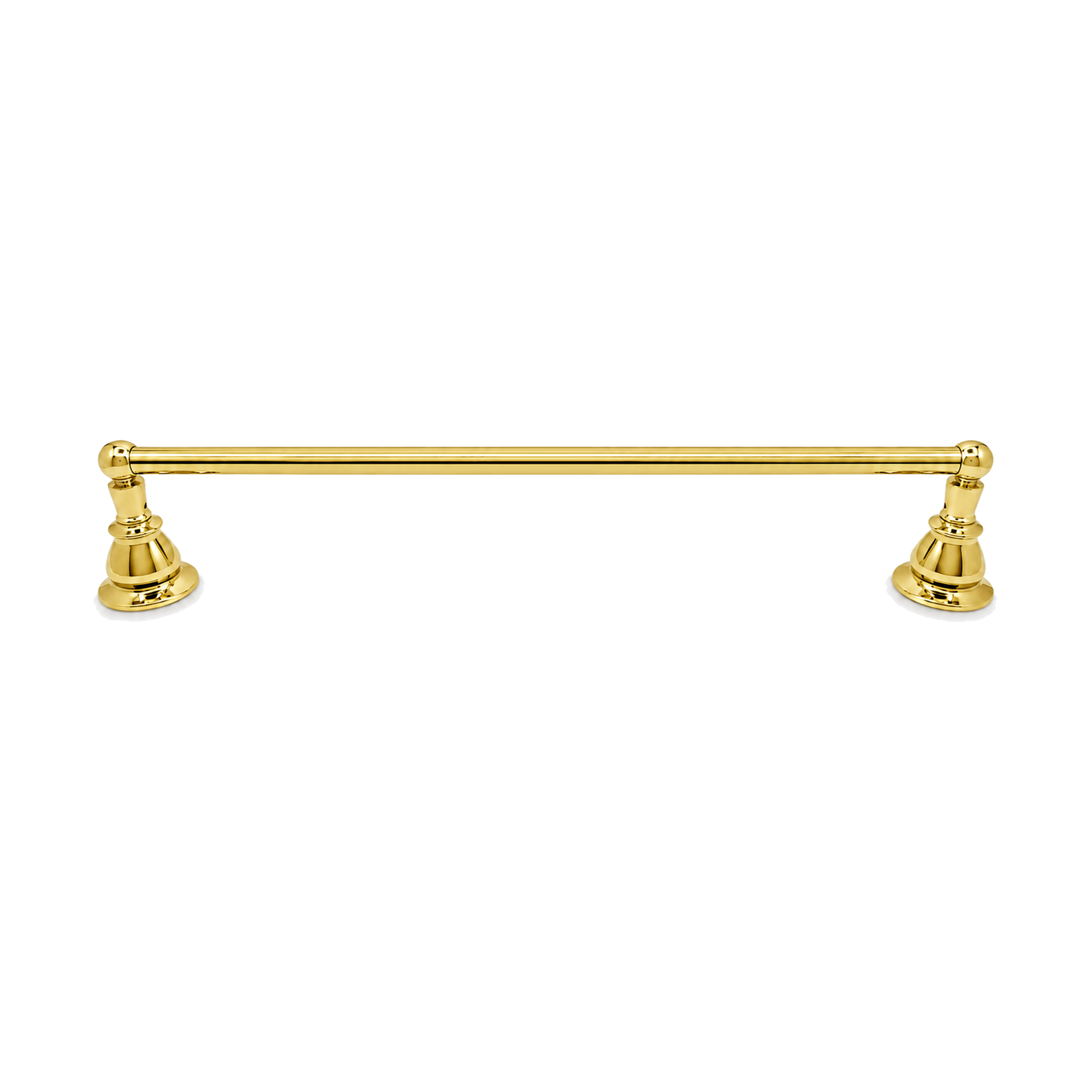 Rio Grande Traditional Wall Mount 18" Towel Bar, Solid Brass and Escutcheons P0861 | Strom Living Supercoat Brass 24" - Bathroom Accessories