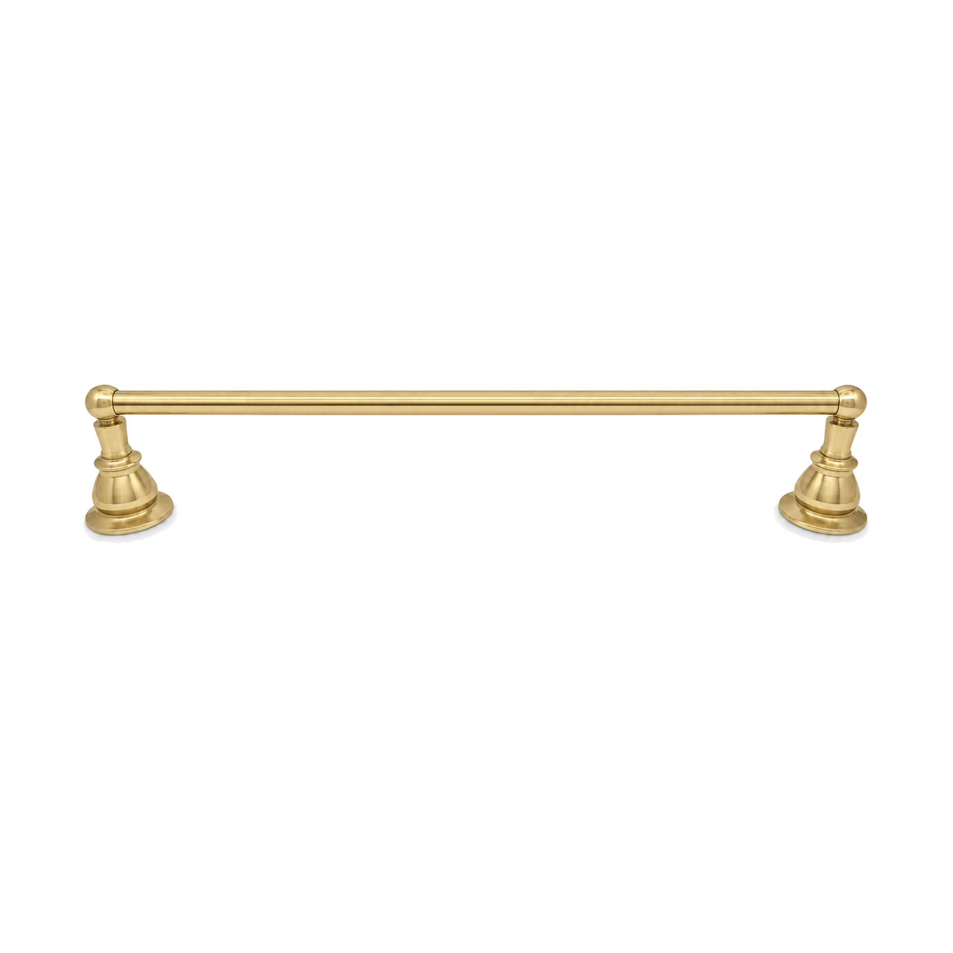 Rio Grande Traditional Wall Mount 18" Towel Bar, Solid Brass and Escutcheons P0861 | Strom Living Satin Brass 24" - Bathroom Accessories