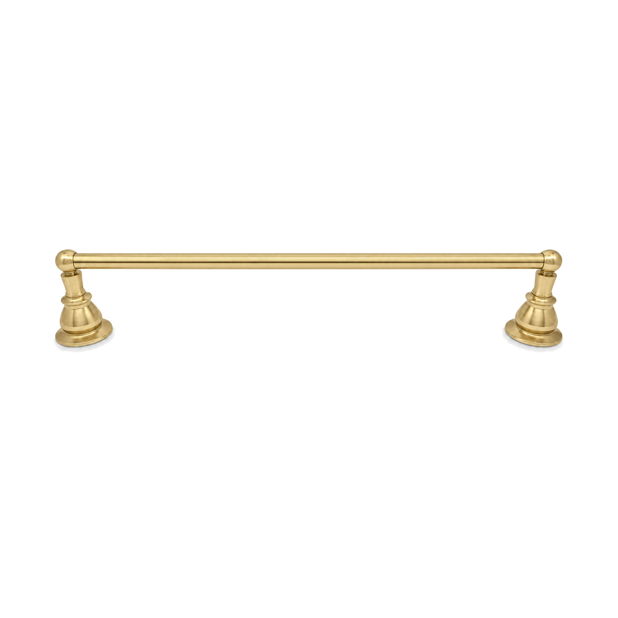 Rio Grande Traditional Wall Mount 18" Towel Bar, Solid Brass and Escutcheons P0861 | Strom Living Satin Brass 24" - Bathroom Accessories