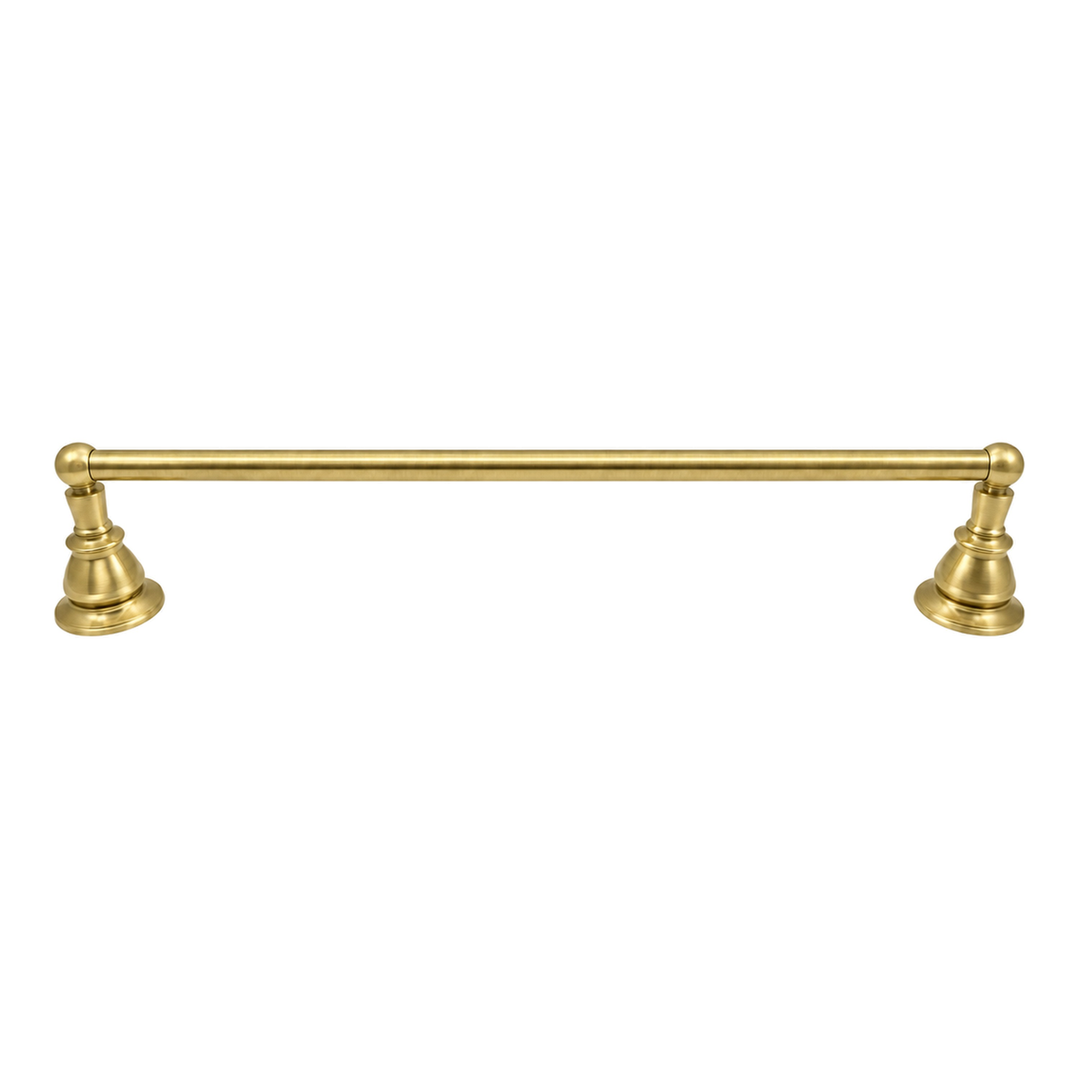 Rio Grande Traditional Wall Mount 18" Towel Bar, Solid Brass and Escutcheons P0861 in Satin Brass