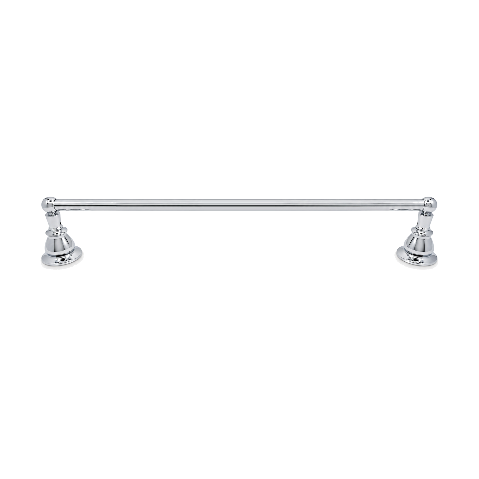 Rio Grande Traditional Wall Mount 18" Towel Bar, Solid Brass and Escutcheons P0861 | Strom Living Chrome 30" - Bathroom Accessories