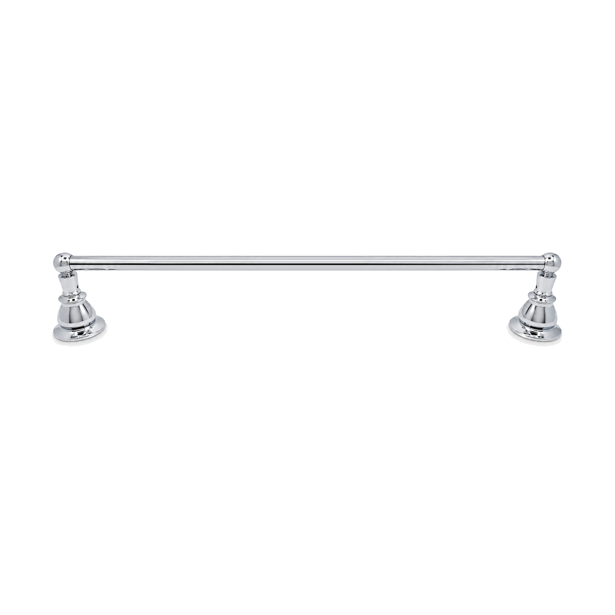 Rio Grande Traditional Wall Mount 18" Towel Bar, Solid Brass and Escutcheons P0861 | Strom Living Chrome 30" - Bathroom Accessories