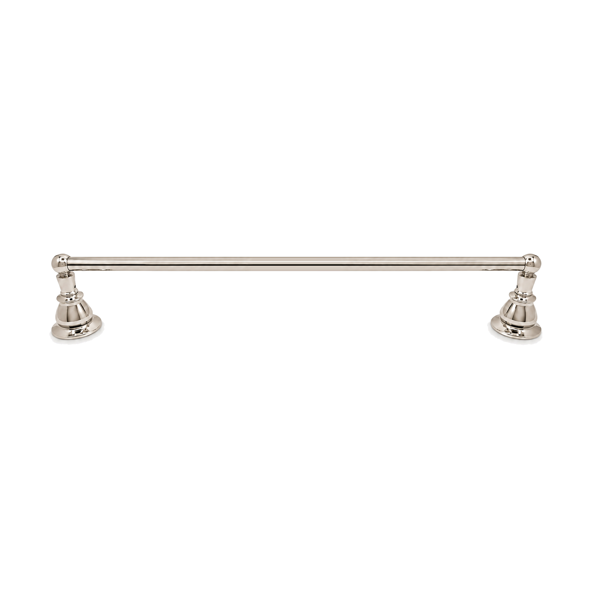 Rio Grande Traditional Wall Mount 18" Towel Bar, Solid Brass and Escutcheons P0861 | Strom Living Polished Nickel 30" - Bathroom Accessories