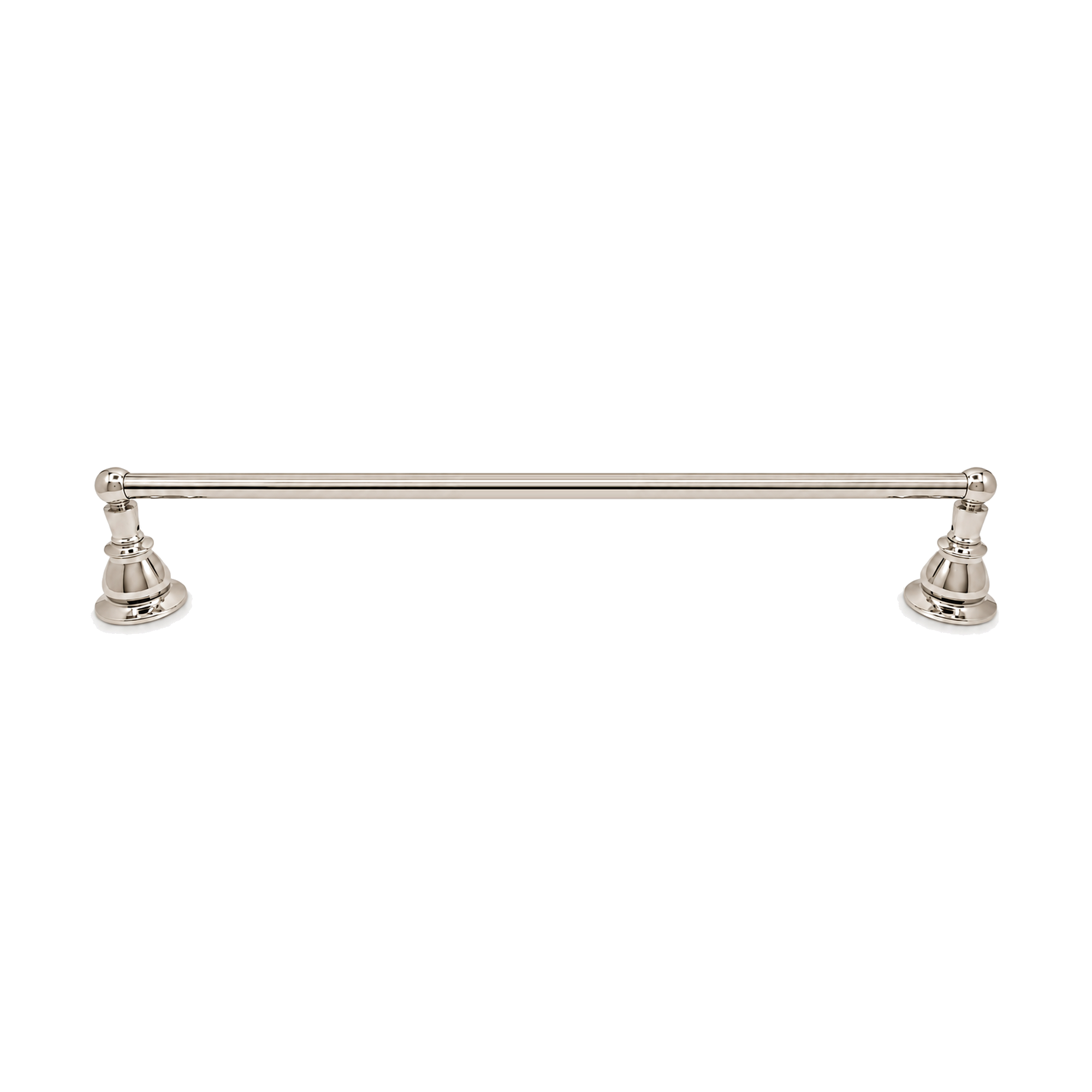 Rio Grande Traditional Wall Mount 18" Towel Bar, Solid Brass and Escutcheons P0861 | Strom Living Polished Nickel 30" - Bathroom Accessories