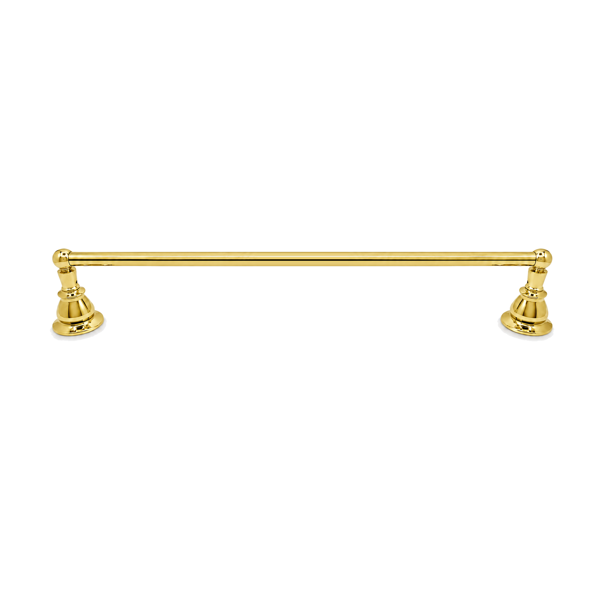 Rio Grande Traditional Wall Mount 18" Towel Bar, Solid Brass and Escutcheons P0861 | Strom Living Polished Brass 30" - Bathroom Accessories