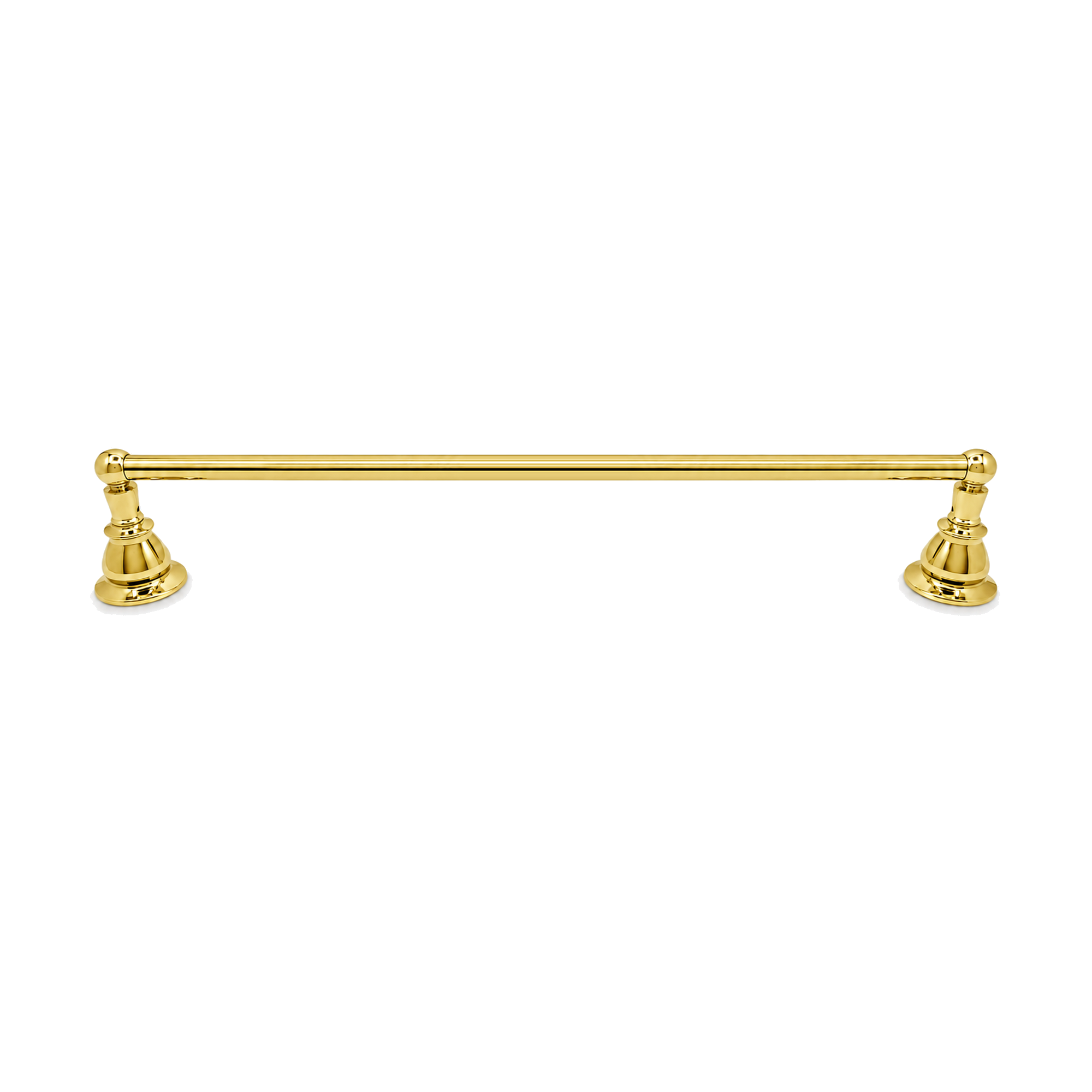 Rio Grande Traditional Wall Mount 18" Towel Bar, Solid Brass and Escutcheons P0861 | Strom Living Polished Brass 30" - Bathroom Accessories