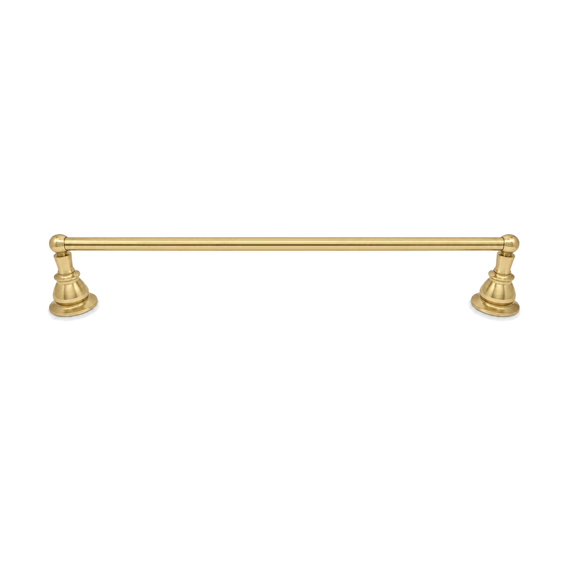 Rio Grande Traditional Wall Mount 18" Towel Bar, Solid Brass and Escutcheons P0861 | Strom Living Satin Brass 30" - Bathroom Accessories