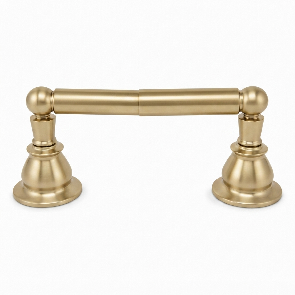Rio Grande Traditional Style Wall Mount Toilet Paper Holder with Mounting Hardware and Escutcheons P0864 | Strom Living Raw Brass - Bathroom Accessories