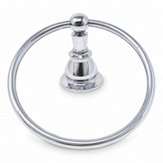 Rio Grande Traditional Wall Mount Towel Holder Ring, Solid Brass P0865 | Strom Living Chrome - Bathroom Accessories