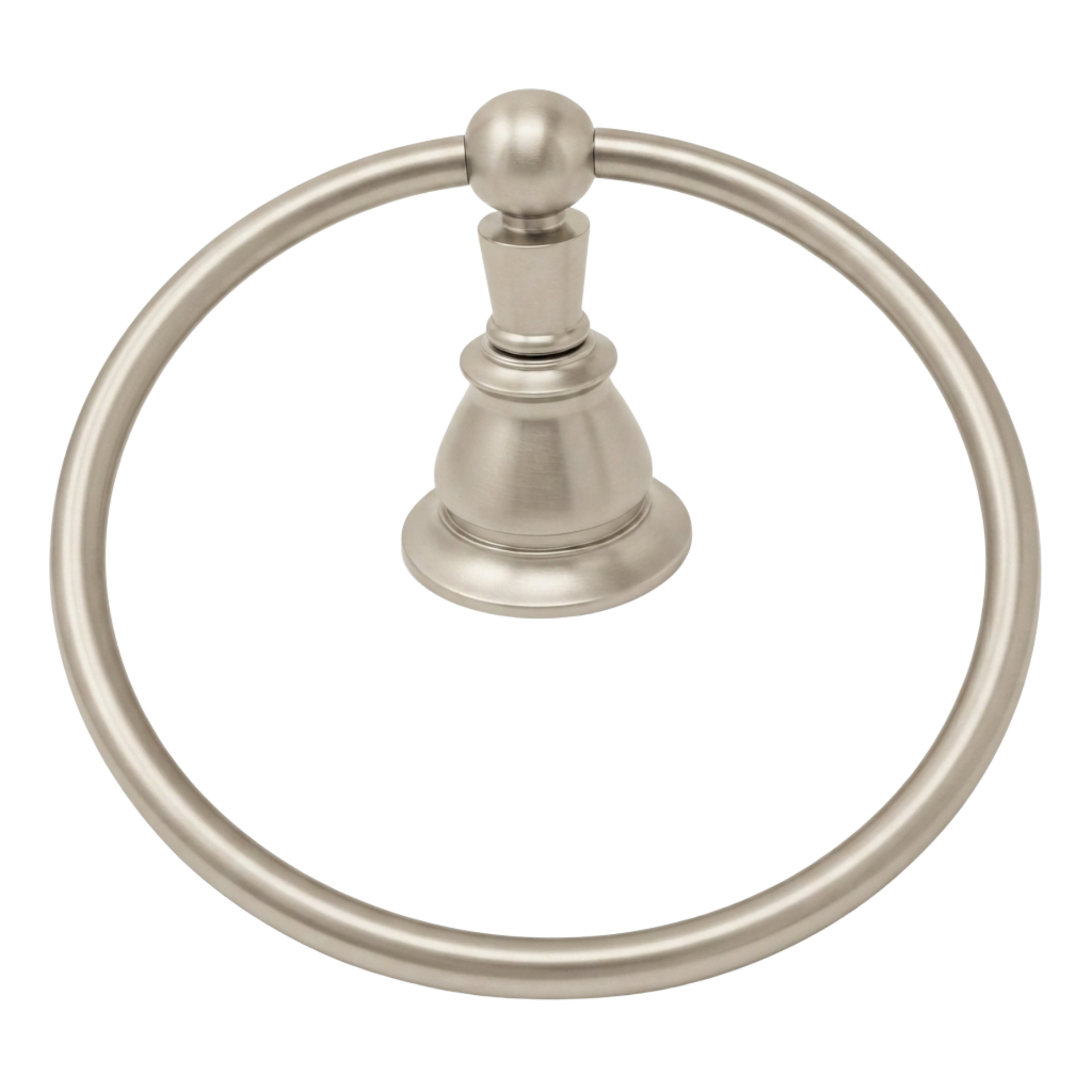 Rio Grande Traditional Wall Mount Towel Holder Ring, Solid Brass P0865 | Strom Living Matte Nickel - Bathroom Accessories
