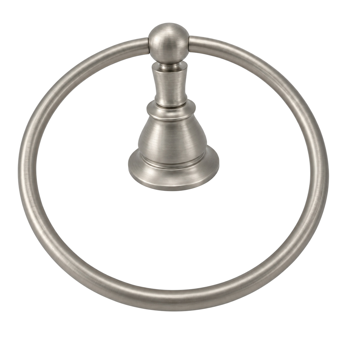 Rio Grande Traditional Wall Mount Towel Holder Ring, Solid Brass P0865 in Matte Nickel