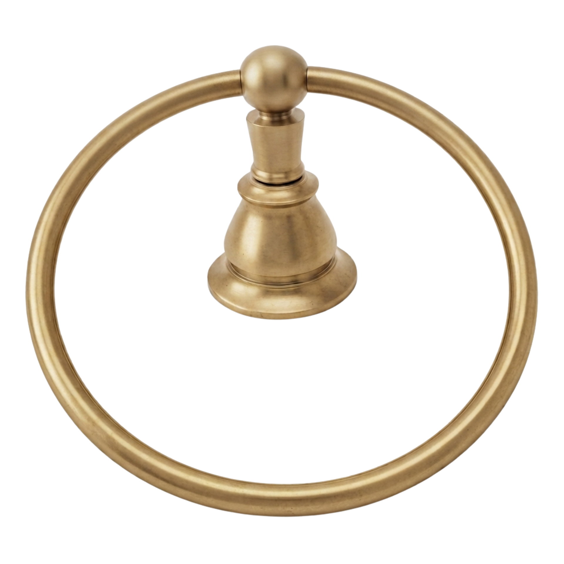 Rio Grande Traditional Wall Mount Towel Holder Ring, Solid Brass P0865 | Strom Living Raw Brass - Bathroom Accessories