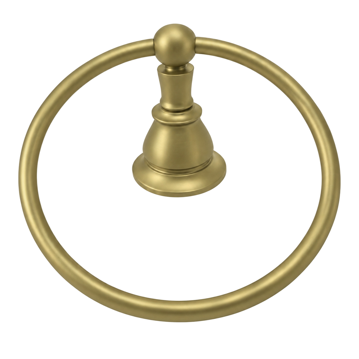 Rio Grande Traditional Wall Mount Towel Holder Ring, Solid Brass P0865 in Raw Brass