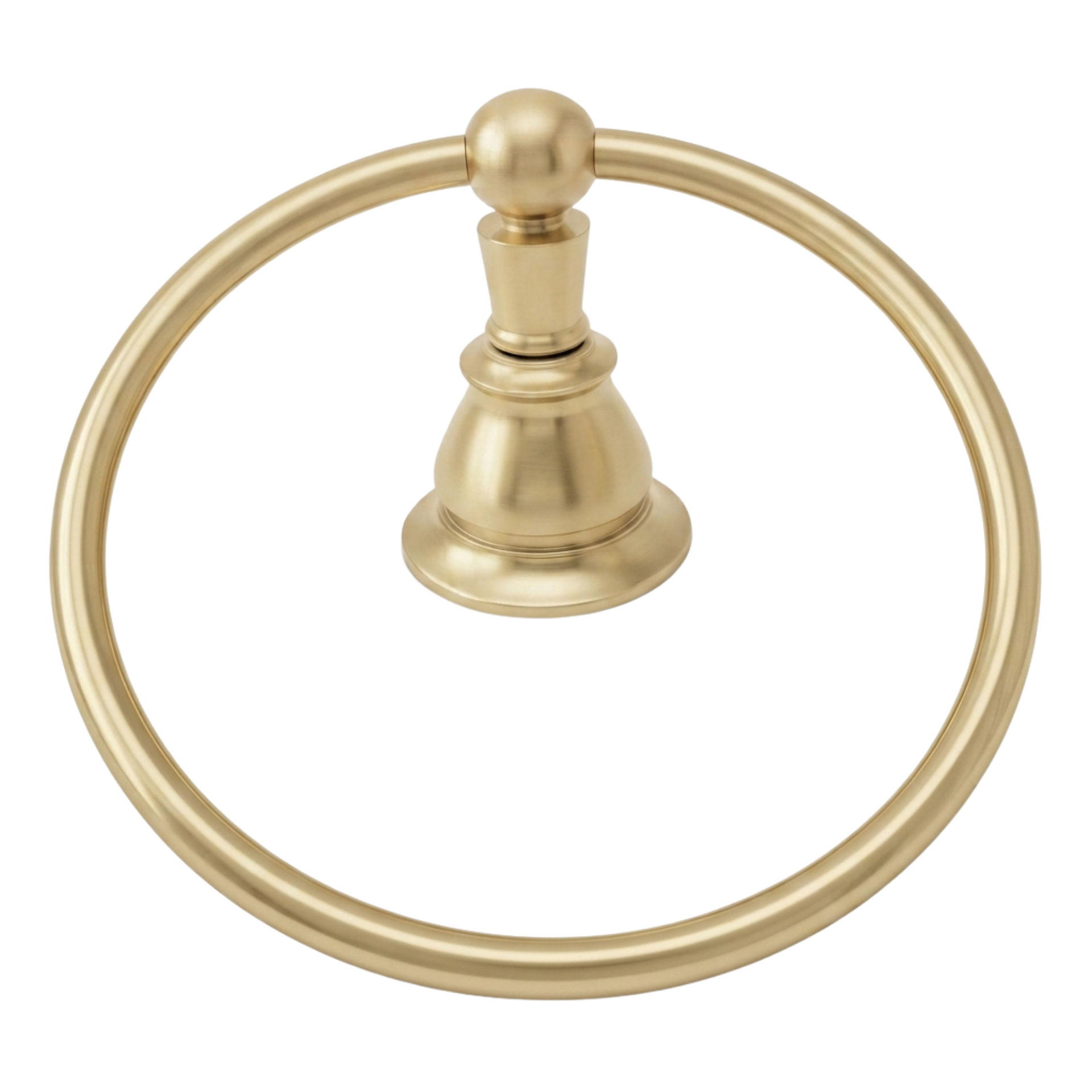 Rio Grande Traditional Wall Mount Towel Holder Ring, Solid Brass P0865 | Strom Living Satin Brass - Bathroom Accessories