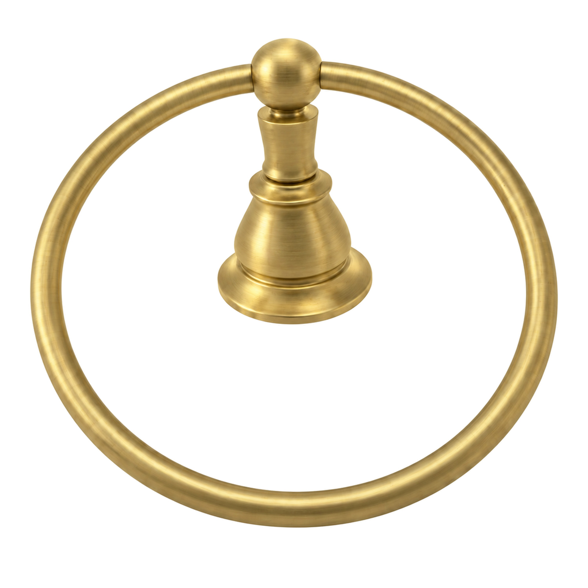 Rio Grande Traditional Wall Mount Towel Holder Ring, Solid Brass P0865 in Satin Brass