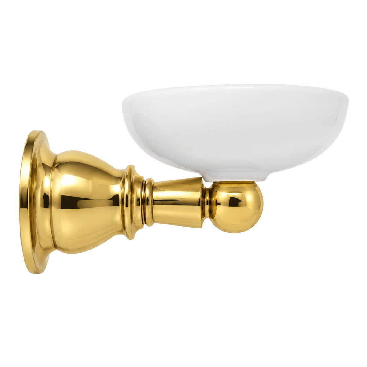 Rio Grande Traditional Style Wall Mount Soap Dish, Solid Brass and Escutcheon P0867 in Supercoat Brass / Polished Brass