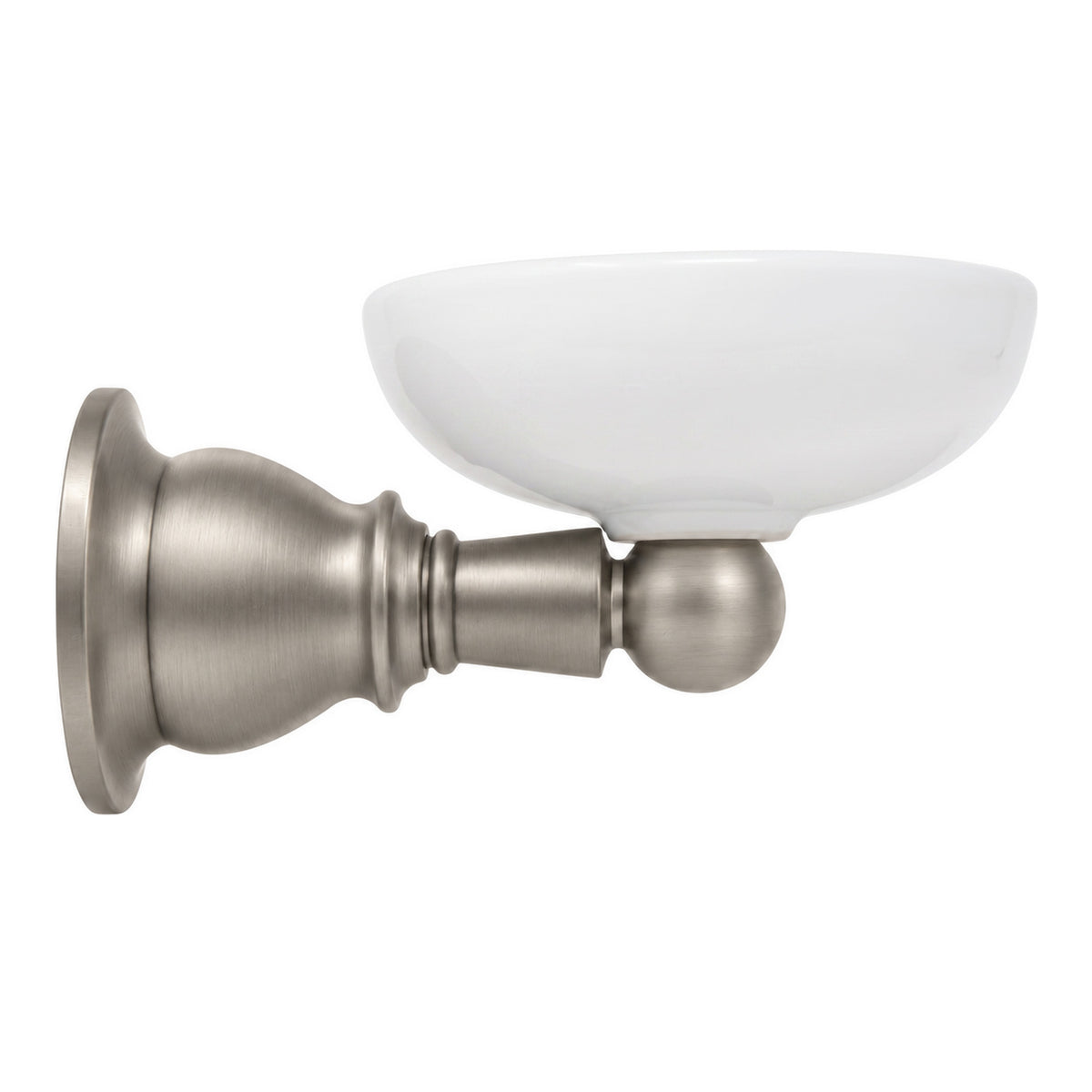 Rio Grande Traditional Style Wall Mount Soap Dish, Solid Brass and Escutcheon P0867 in Matte Nickel
