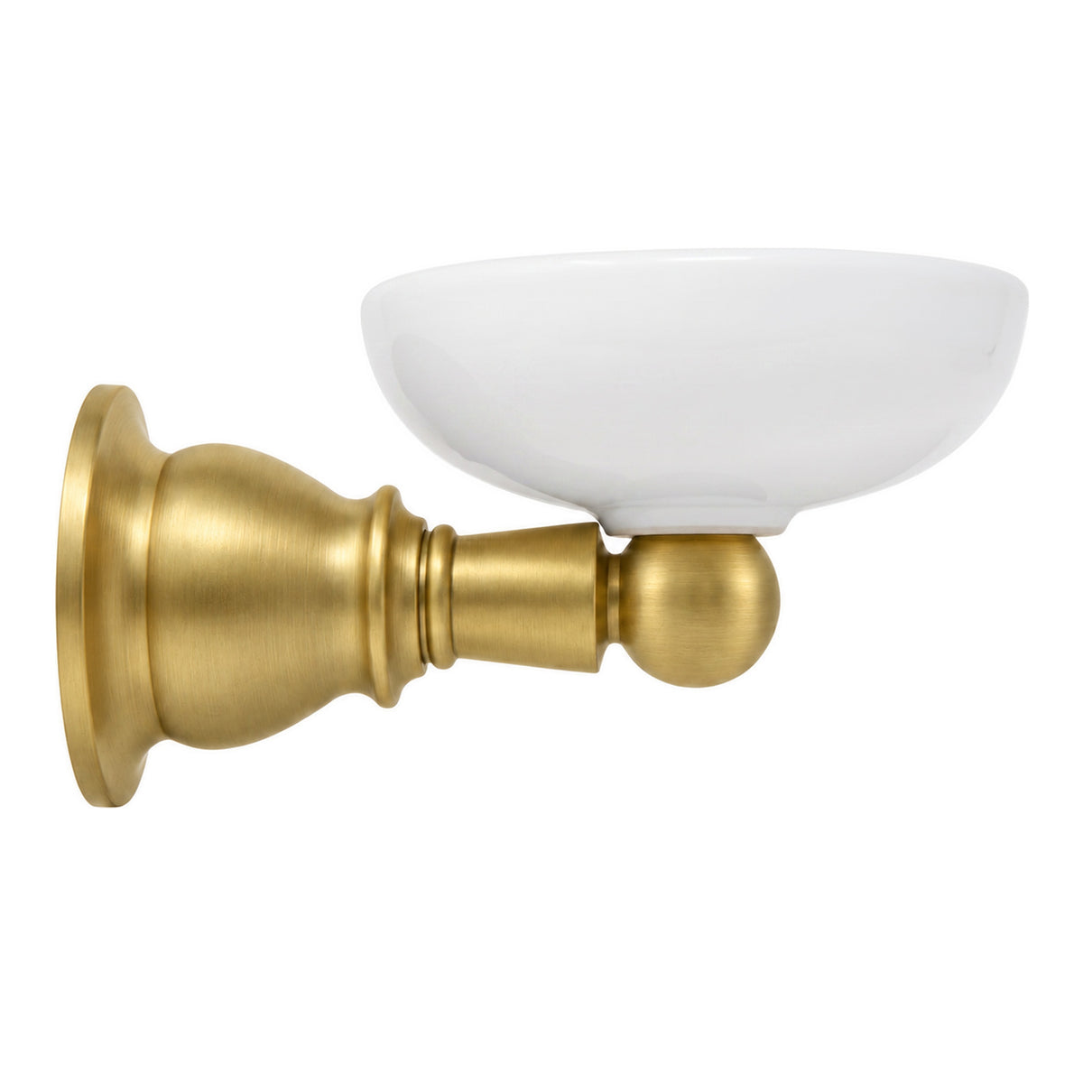 Rio Grande Traditional Style Wall Mount Soap Dish, Solid Brass and Escutcheon P0867 in Satin Brass