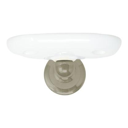 Strom Living Rio Grande Traditional Wall Mounted Porcelain Toothbrush and Glass Holder with High Quality Solid Brass