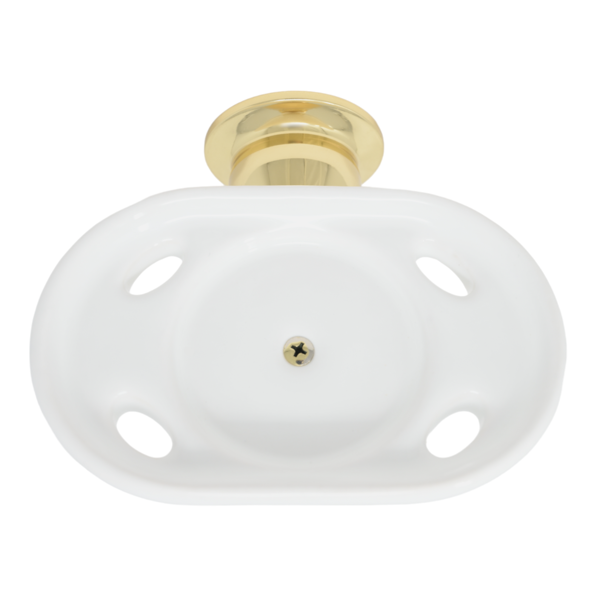 Rio Grande Traditional Wall Mount Porcelain Toothbrush and Glass Holder, Solid Brass P0868 | Strom Living - Bathroom Accessories