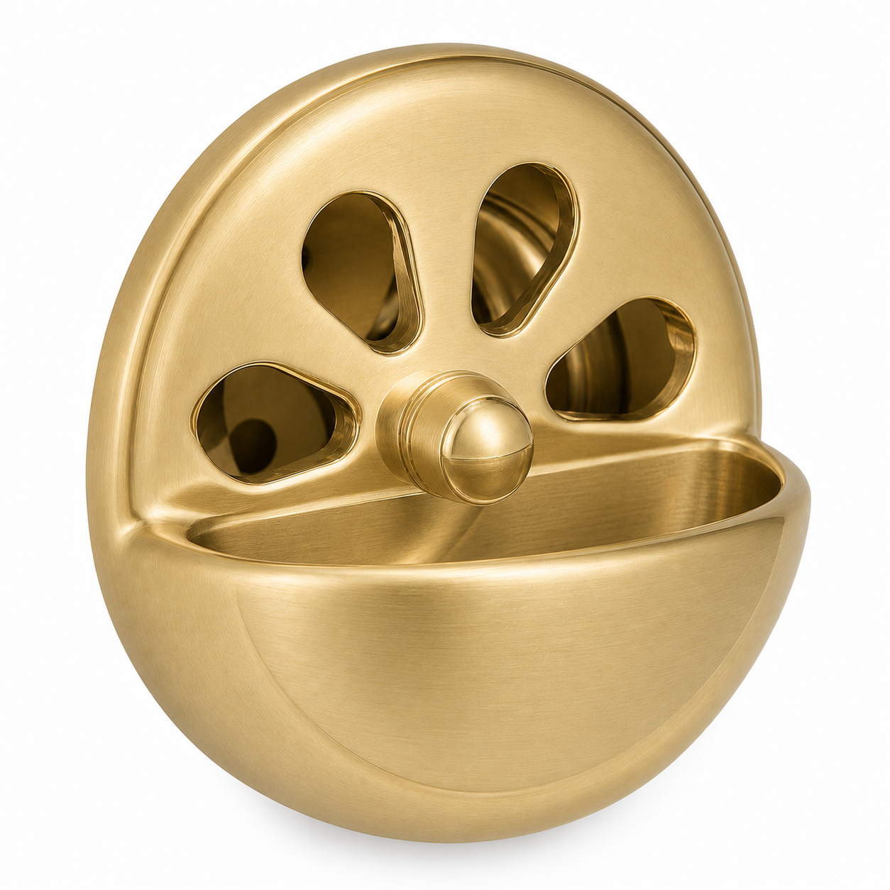 Overflow Plate and Stopper Keeper P0877 | Strom Living Satin Brass - Bathtub Components