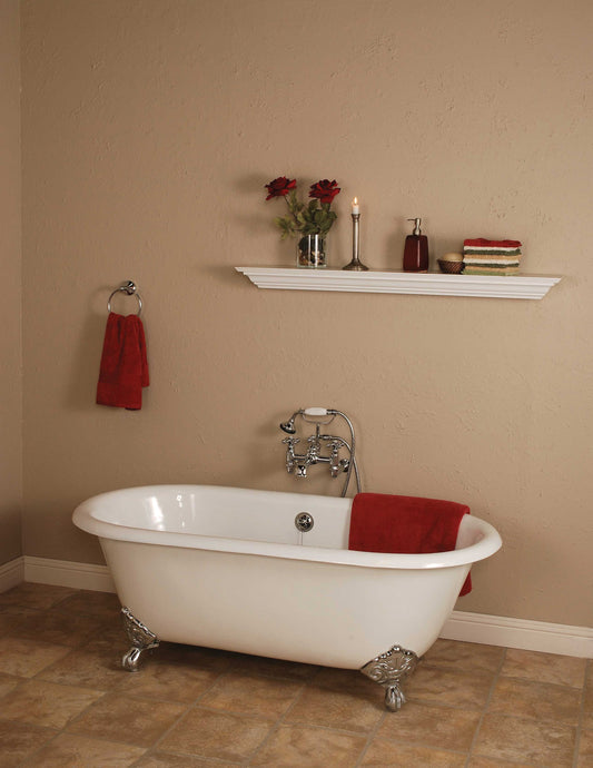 Strom Living Mendocino Cast Iron with 5' Double Ended Clawfoot Tub and 7" Faucet Holes