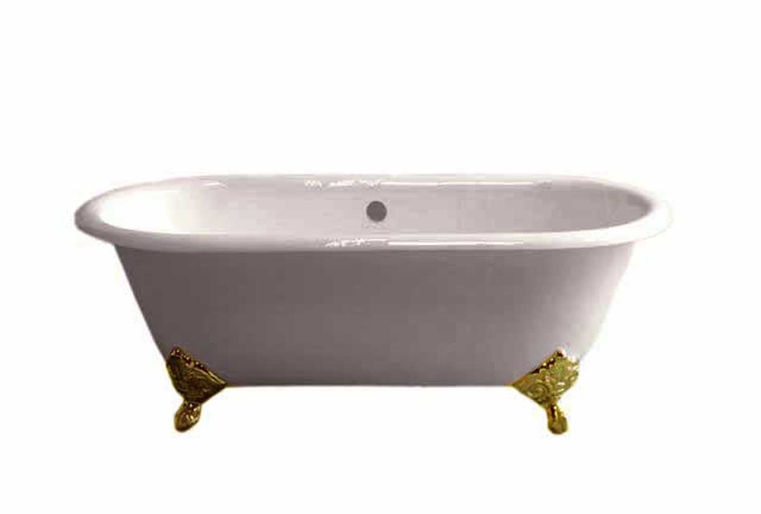 The Mendocino 5' Cast Iron Double Ended Clawfoot Tub and 7" Faucet Holes P0882 | Strom Living - Bathtubs