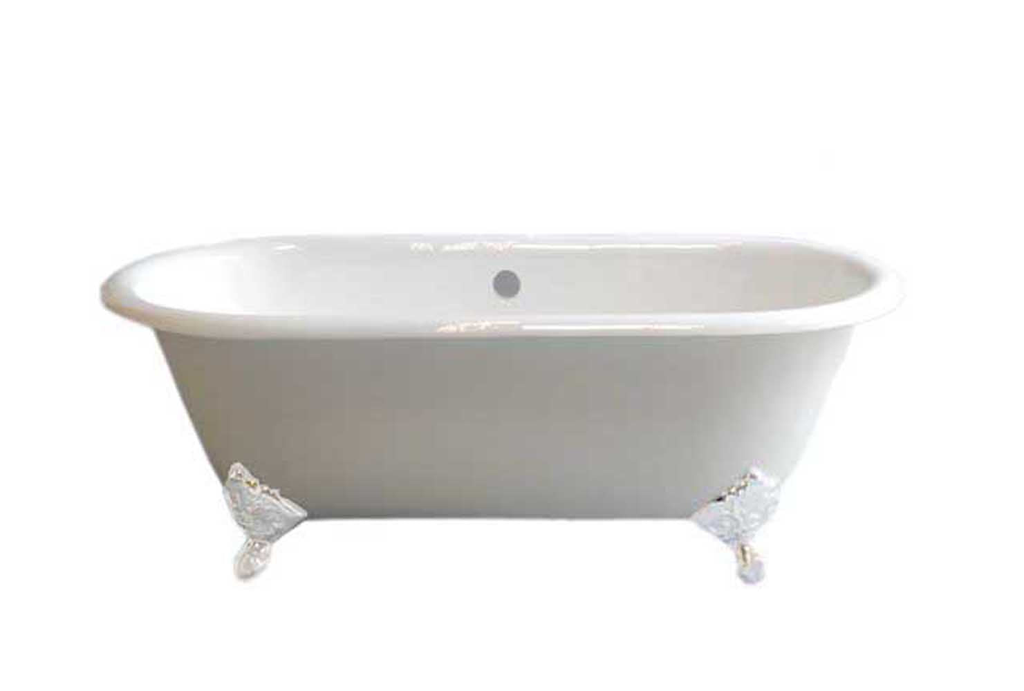 The Mendocino 5' Cast Iron Double Ended Clawfoot Tub and 7" Faucet Holes P0882 | Strom Living - Bathtubs