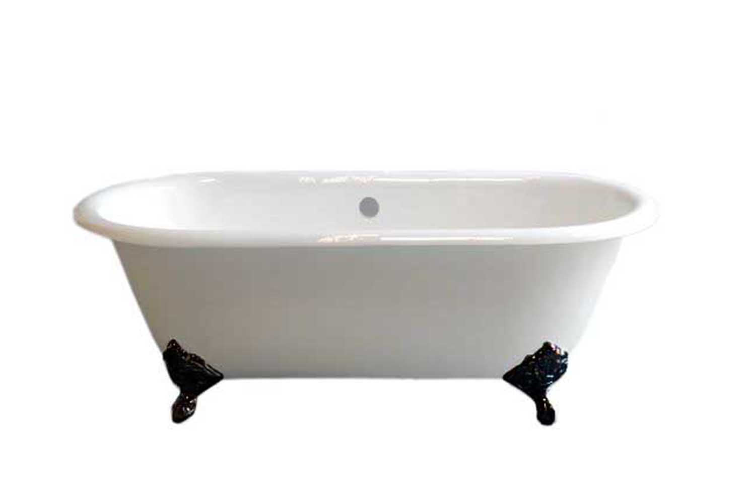 The Mendocino 5' Cast Iron Double Ended Clawfoot Tub and 7" Faucet Holes P0882 | Strom Living - Bathtubs